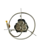 Газовая плита портативная, трехглавая, с пьезоподжигом, 204, «Maximum» MX 15432