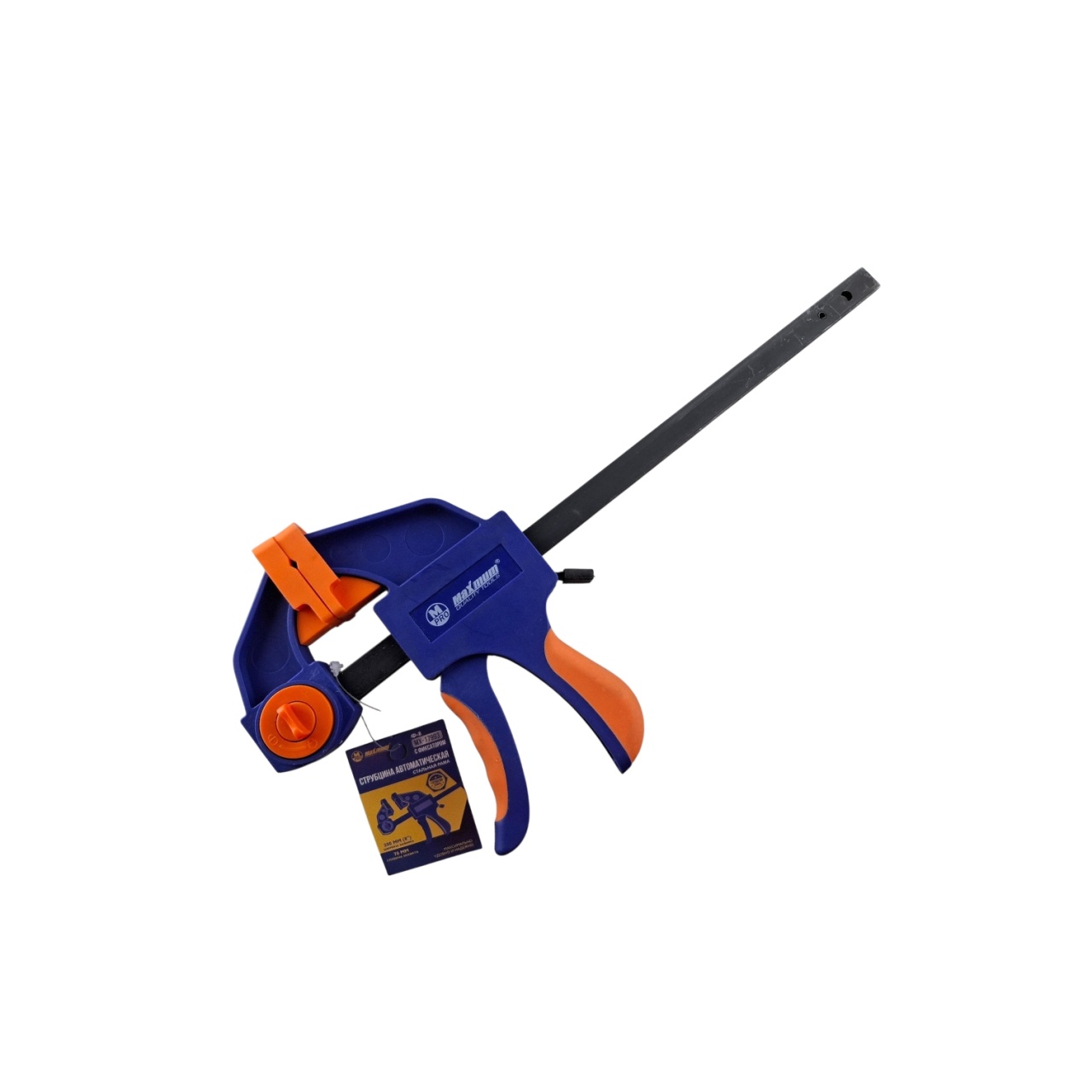 Струбцина автоматическая 200×70 мм, 8",F-образная, с фиксатором,"MAXIMUM"MX 17993