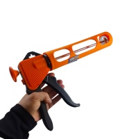 пистолет для герметика 390 мл., пластиковый, полукорпусный, оранжевый, "maximum"(максимум) mx 46573 оптом