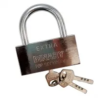 Замок навесной "серебро" 90 мм,"EXTRA BINARY" 