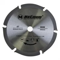 Диск пильный для УШМ универсальный 230х22.23 мм, 6 зубов, "Maximum"